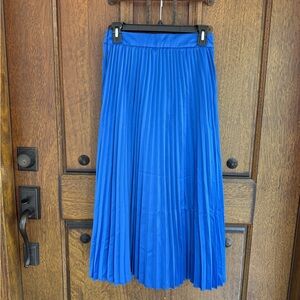 Zara Blue Midi Pleated Skirt Size XS, S